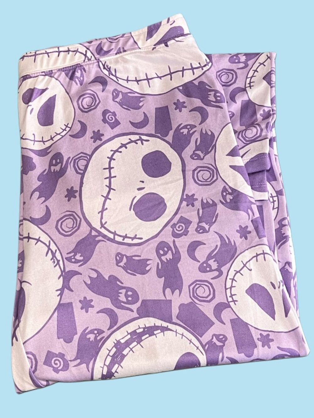 Disney Nightmare Before Christmas Jack Skellington Purple Leggings Size L